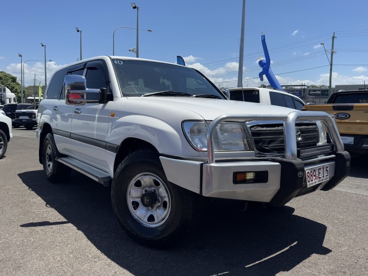 2003 Toyota Landcruiser UZJ100R GXL White 5 Speed Automatic Wagon