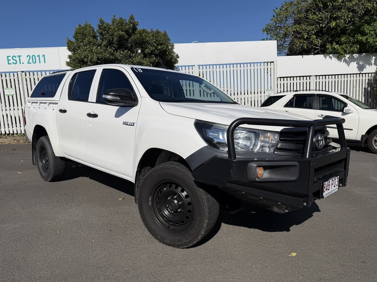 2017 Toyota Hilux GUN125R Workmate Double Cab White 6 Speed Sports Automatic Utility